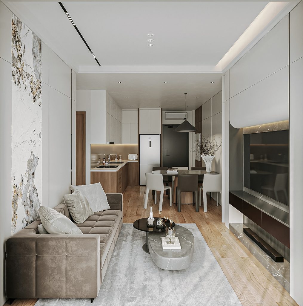 Chung cư hiện đại 2 ngủ – diện tích 60m2